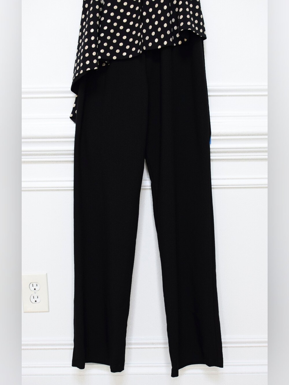 Black Halo Parma Jumpsuit Strapless Polka Dot Asymmetrical Peplum Size 2 Evening - Picture 8 of 12